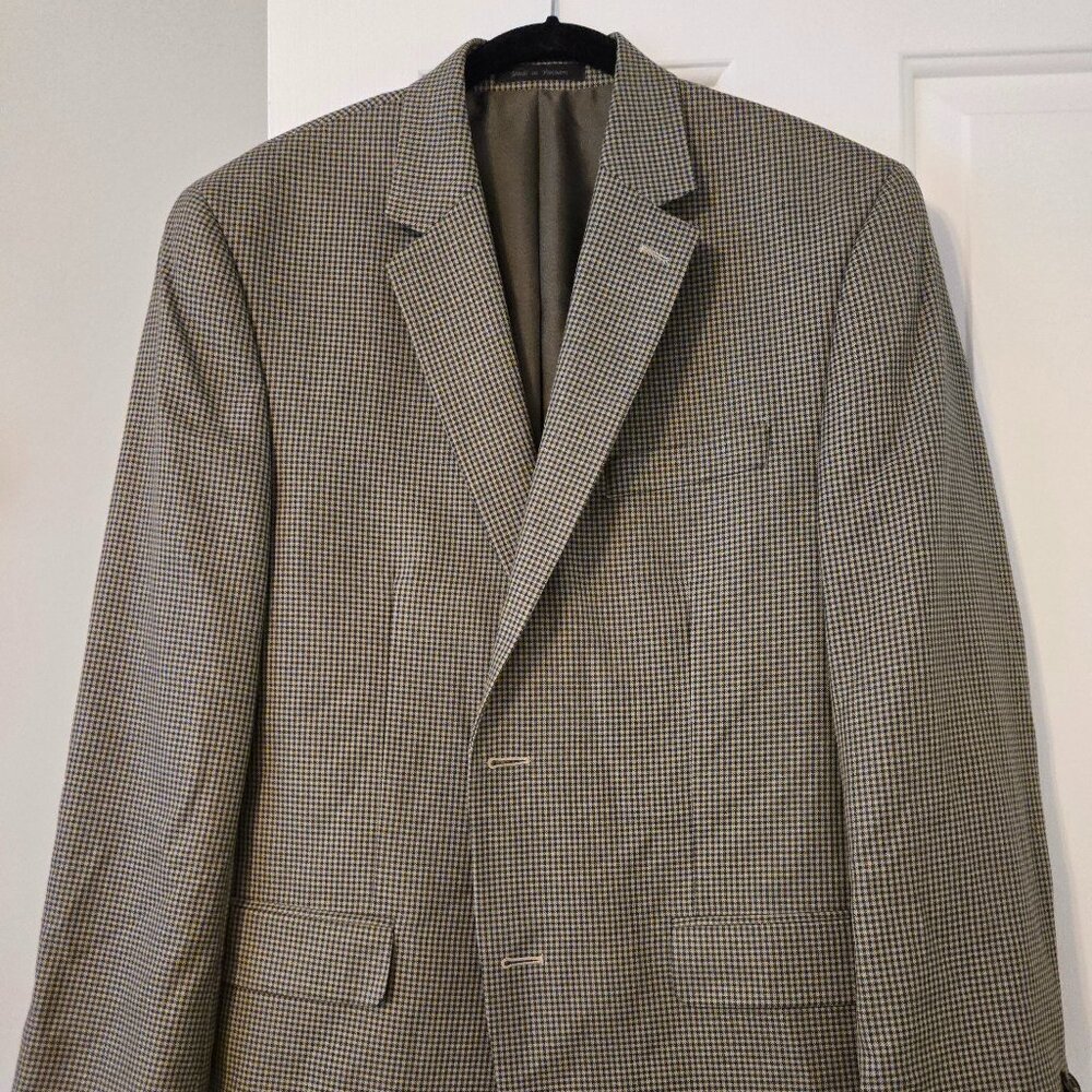 Mens Michael Michael Kors Blazer Size 42R Brown and Navy patterned